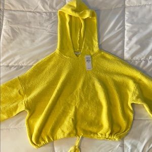 American Eagle Yellow Hoodie Sweater